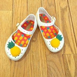 Mini Melissa pineapple shoes size 8